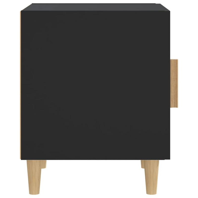 vidaXL Bedside Cabinets 2 pcs Black Engineered Wood