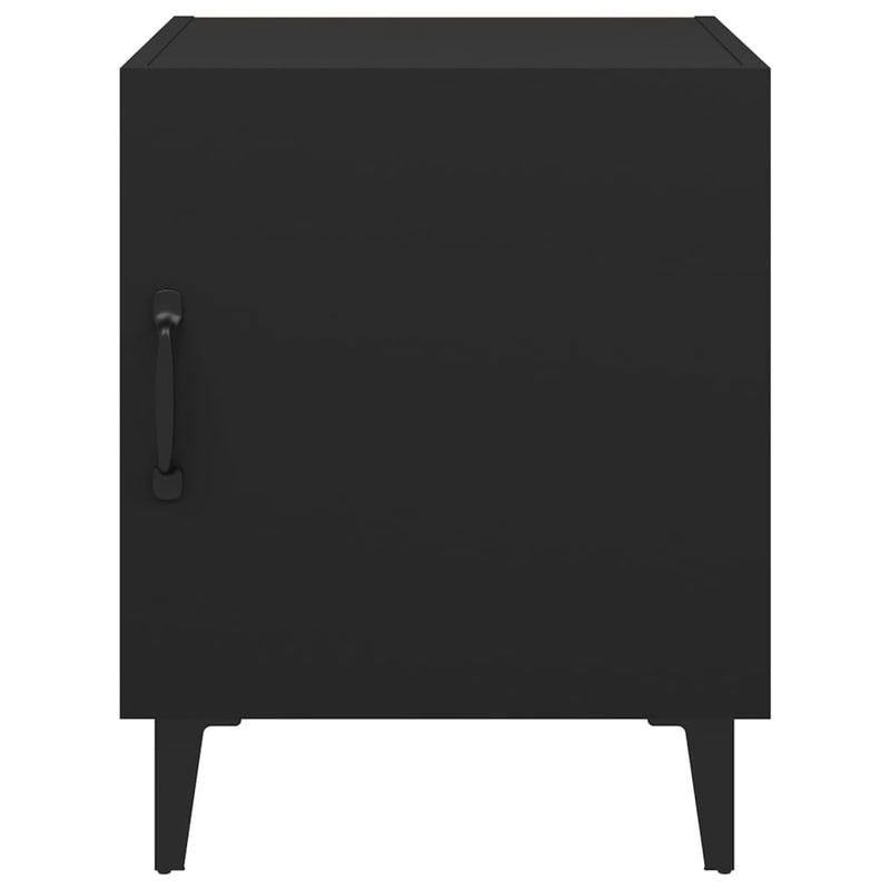 vidaXL Bedside Cabinets 2 pcs Black Engineered Wood