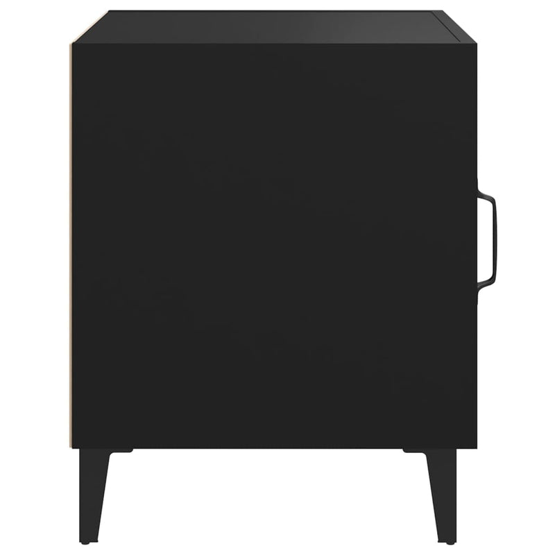 vidaXL Bedside Cabinets 2 pcs Black Engineered Wood