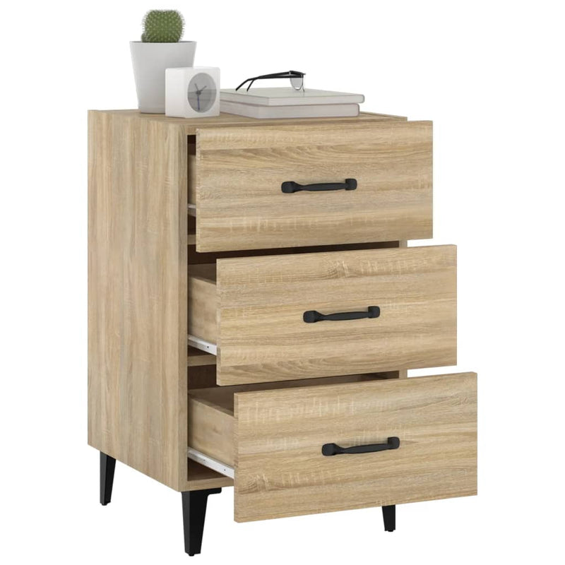 vidaXL Bedside Cabinet Sonoma Oak 40x40x66 cm Engineered Wood