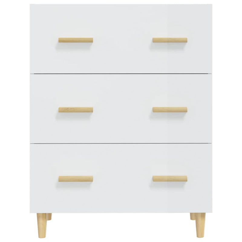 vidaXL Sideboard High Gloss White 70x34x90 cm Engineered Wood