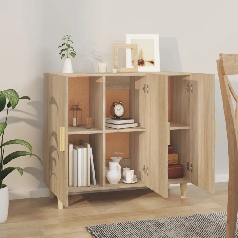Sideboard Sonoma Oak 90x34x80 cm Engineered Wood