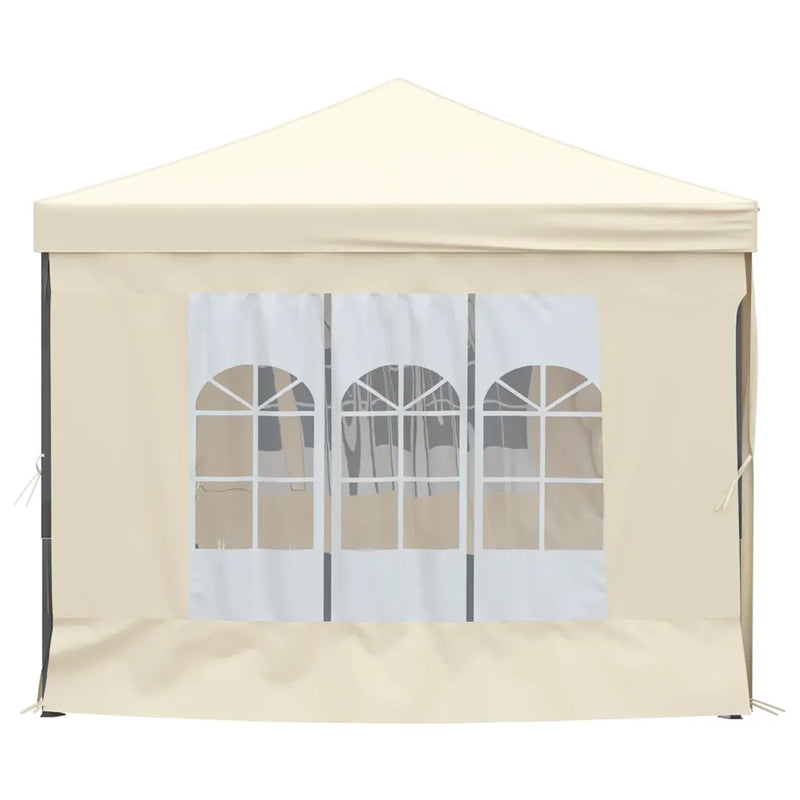 Folding Party Tent with Sidewalls Cream 3x6 m