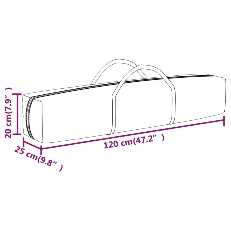 vidaXL Folding Party Tent with Sidewalls Black 3x6 m