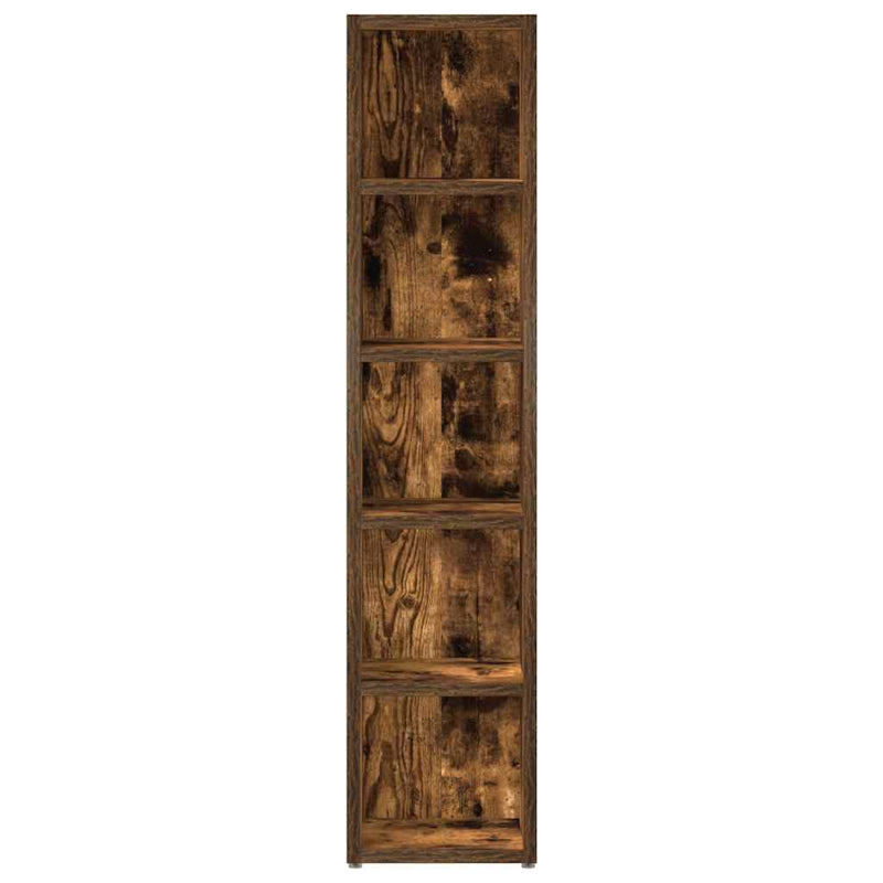 vidaXL CD Cabinets 2 pcs Smoked Oak 21x16x93.5 cm Engineered Wood