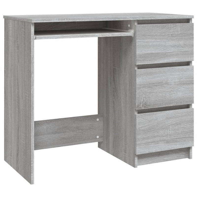 Desk Grey Sonoma 90x45x76 cm Engineered Wood