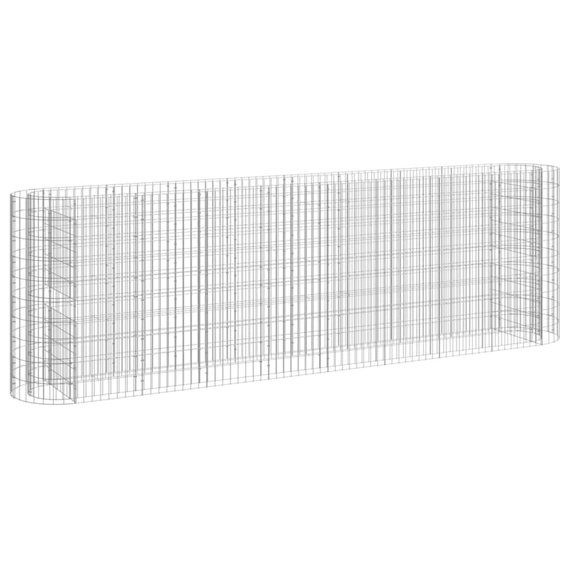 vidaXL Gabion Raised Bed Galvanised Iron 330x50x100 cm