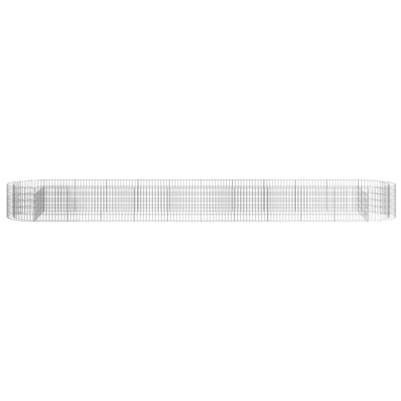 vidaXL Gabion Raised Bed Galvanised Iron 600x100x50 cm