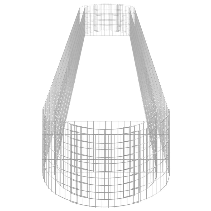 vidaXL Gabion Raised Bed Galvanised Iron 600x100x50 cm