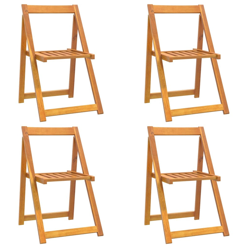 vidaXL Folding Garden Chairs 4 pcs Solid Wood Acacia