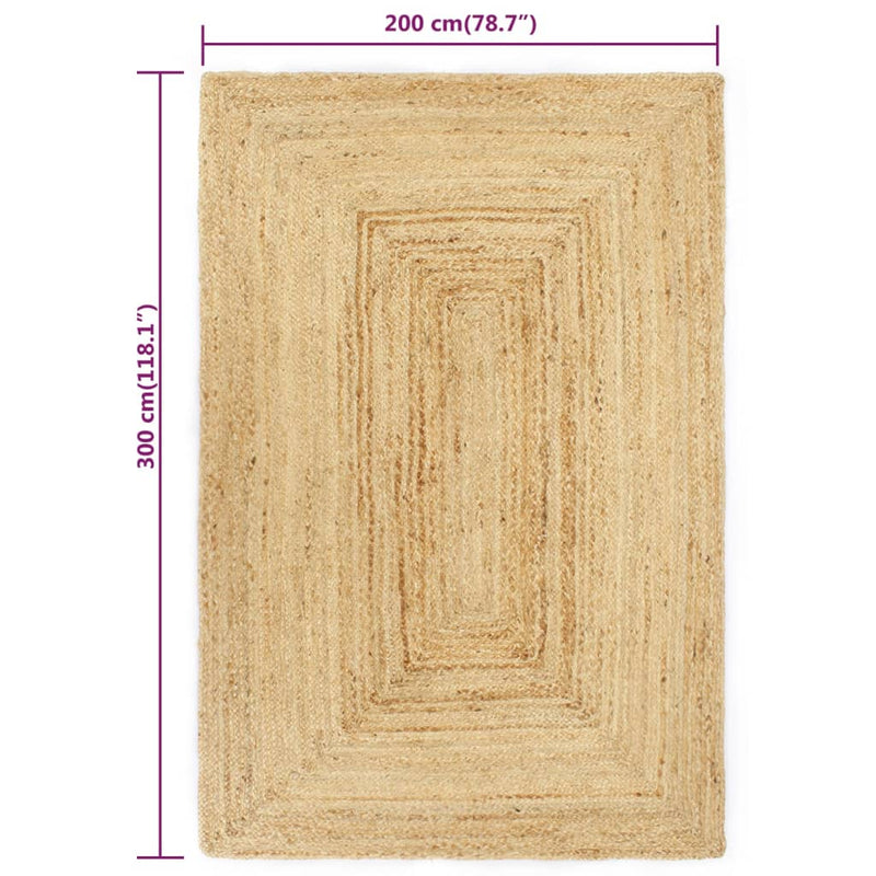 vidaXL Handmade Rug Jute 200x300 cm