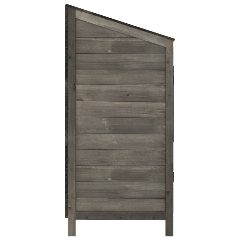 Garden Shed Anthracite 55x52x112 cm Solid Wood Fir