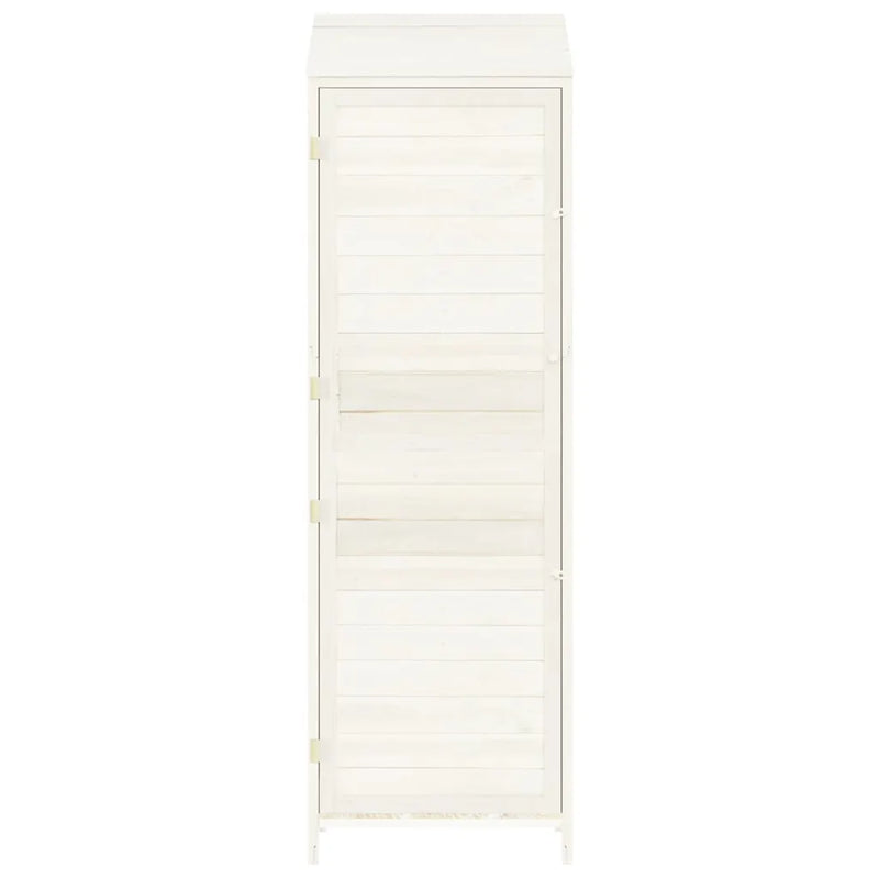 Garden Shed White 55x52x174.5 cm Solid Wood Fir