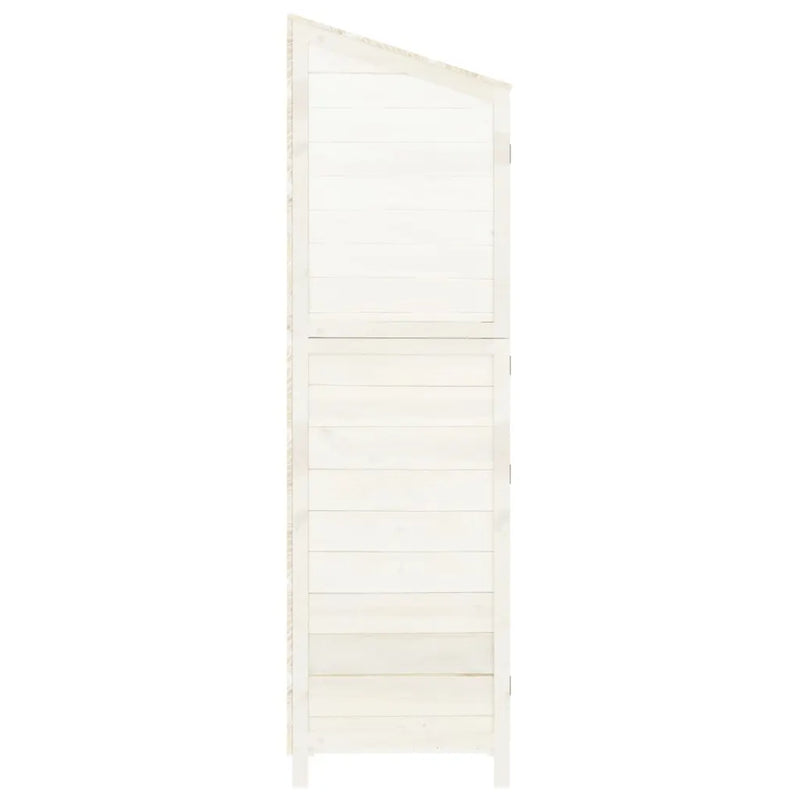 Garden Shed White 102x52x174.5 cm Solid Wood Fir