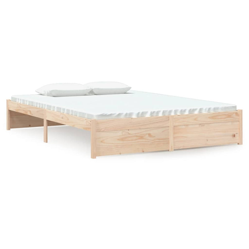 Bed Frame Solid Wood 137x187 cm Double Size