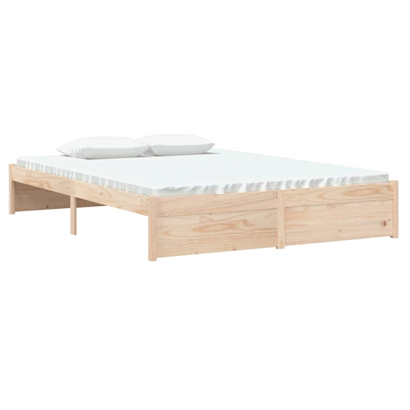 Bed Frame Solid Wood 137x187 cm Double Size