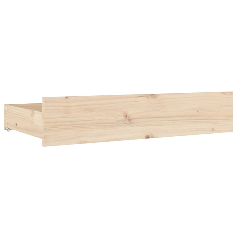 Bed Drawers 4 pcs Solid Wood Pine