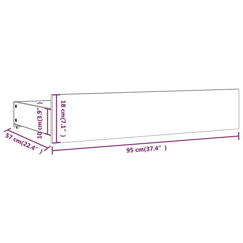 Bed Drawers 4 pcs Solid Wood Pine