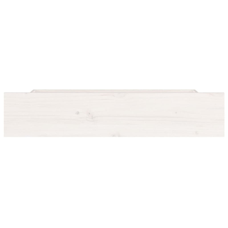 Bed Drawers 4 pcs White Solid Wood Pine