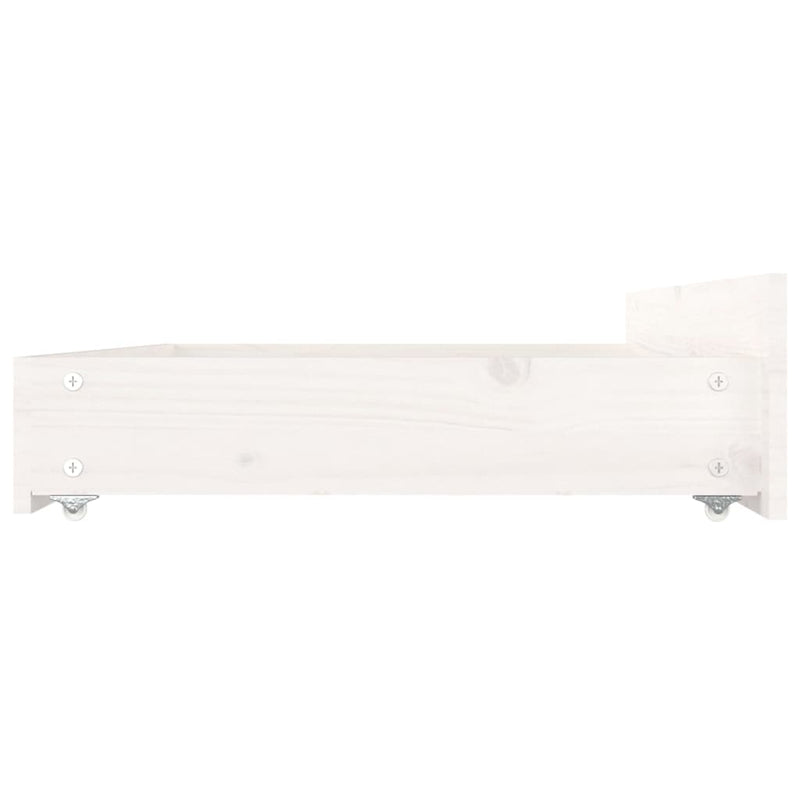 vidaXL Bed Drawers 4 pcs White Solid Wood Pine