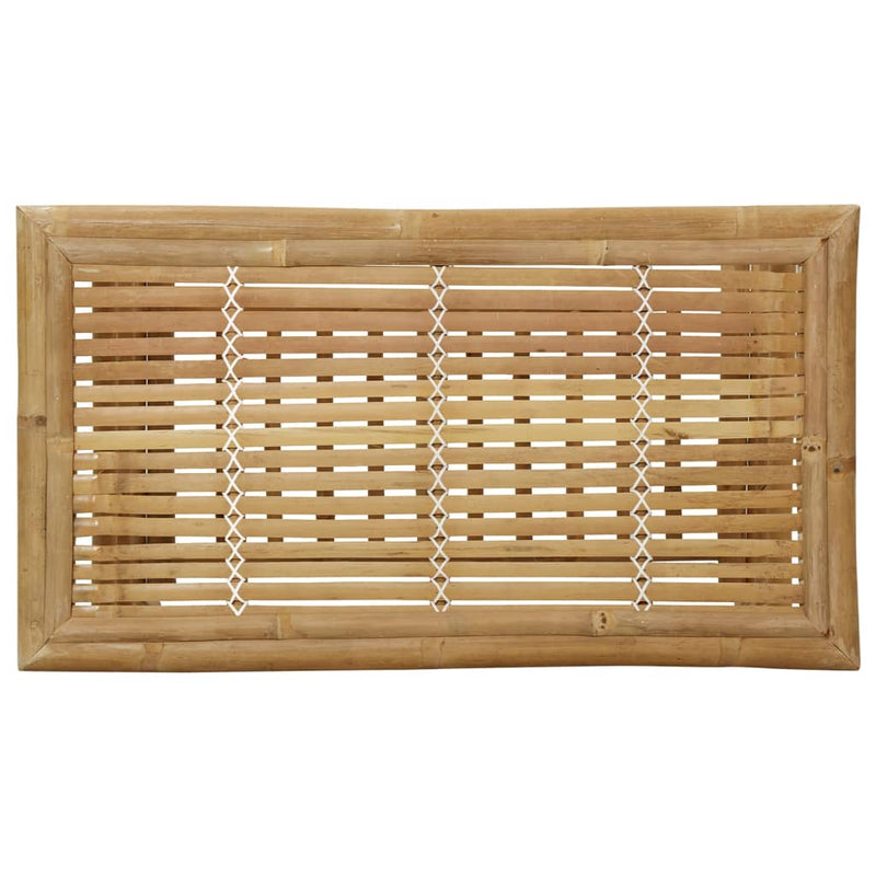 vidaXL 2 Piece Garden Lounge Set with Dark Grey Cushions Bamboo