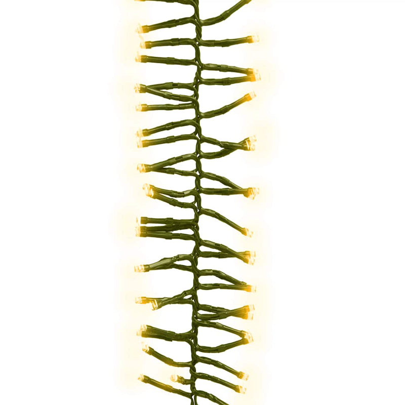 vidaXL LED Cluster String with 400 LEDs Warm White 7.4 m PVC