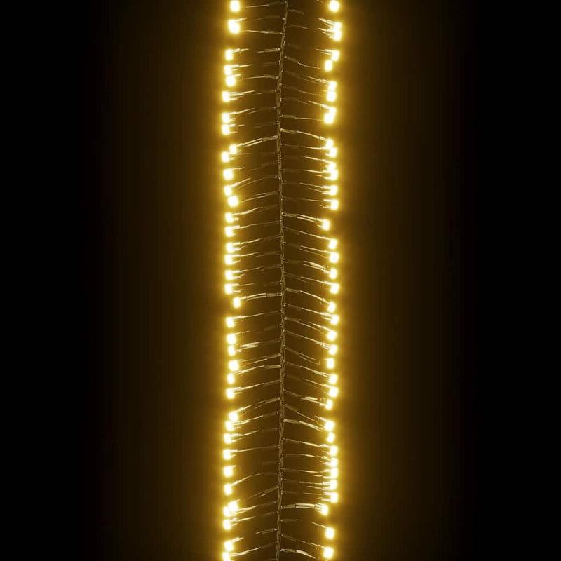 vidaXL LED Cluster String with 400 LEDs Warm White 7.4 m PVC