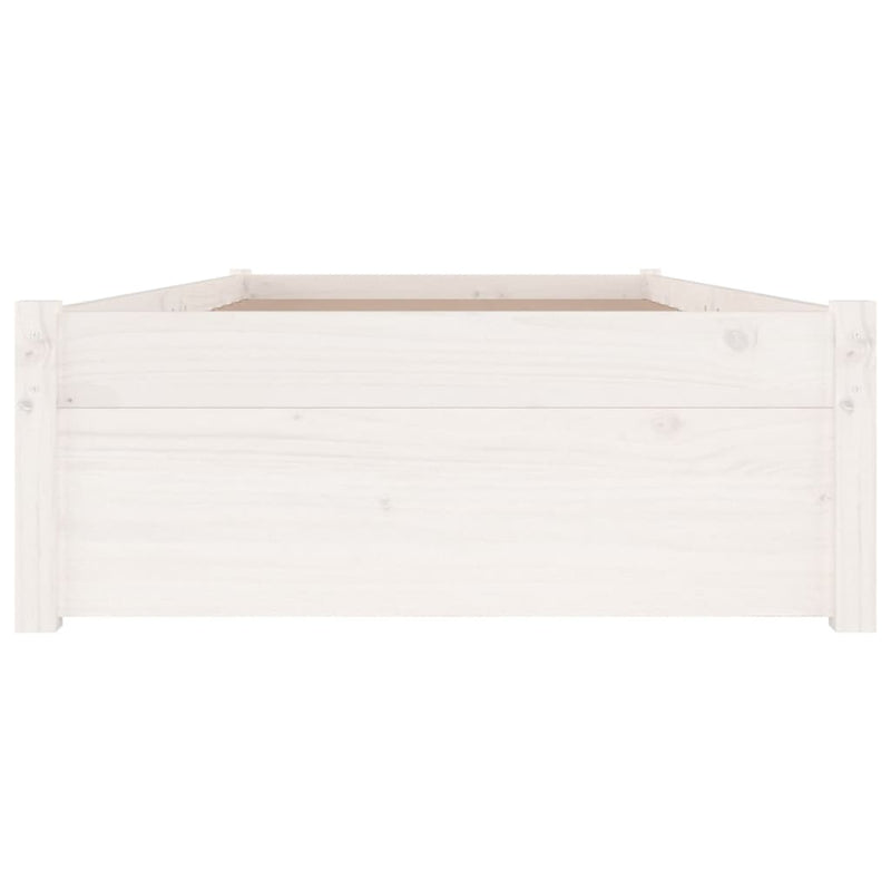 vidaXL Bed Frame without Mattress with Drawers White 90x190 cm