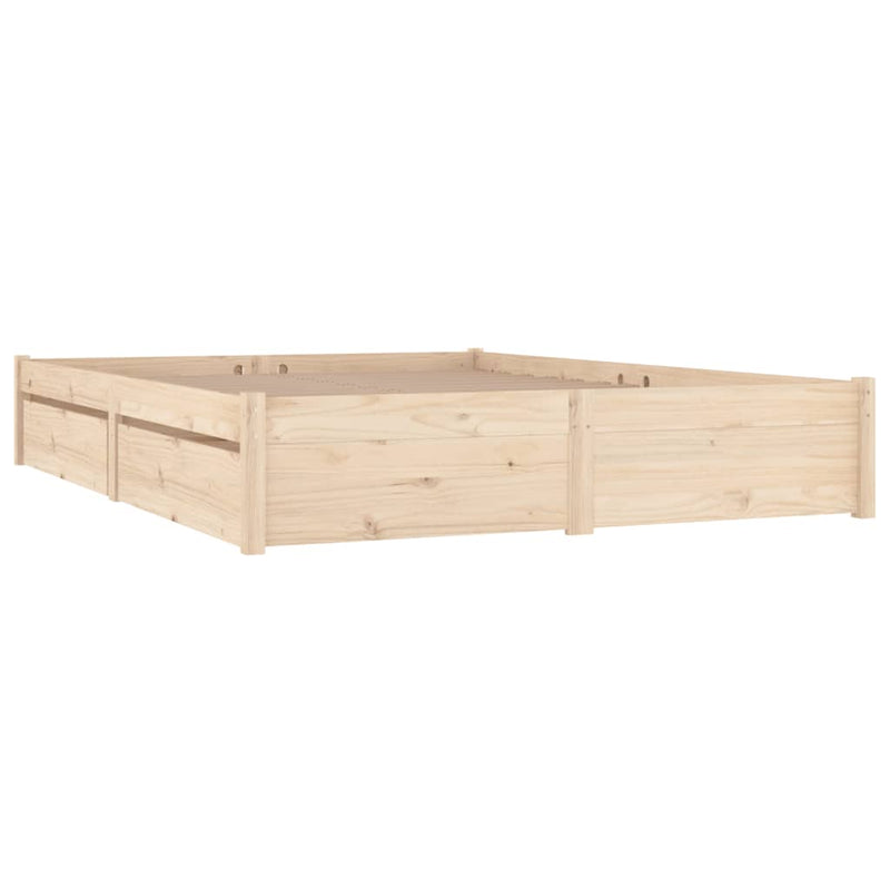 Bed Frame with Drawers 137x187 cm Double Size