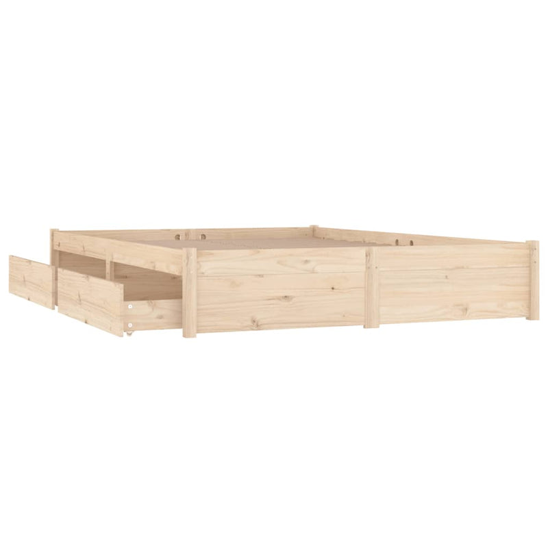 Bed Frame with Drawers 137x187 cm Double Size