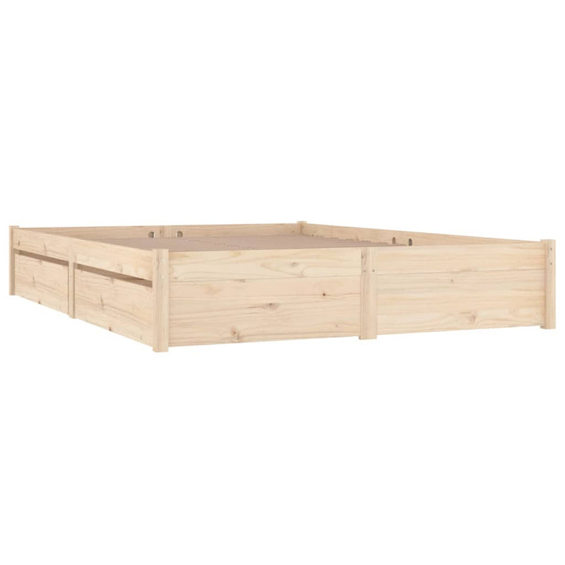 vidaXL Bed Frame without Mattress with Drawers 183x203 cm King