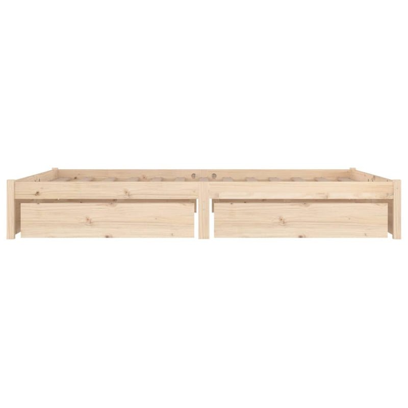 vidaXL Bed Frame without Mattress with Drawers 183x203 cm King