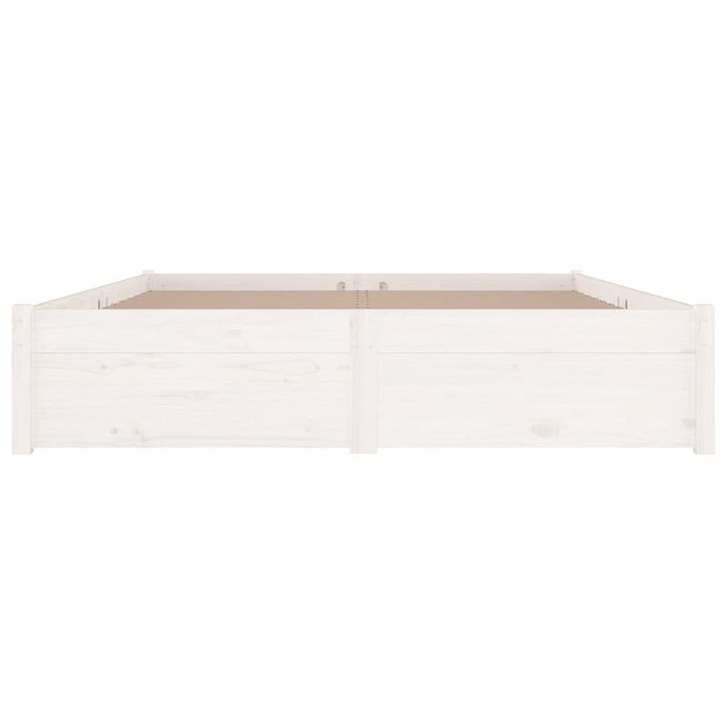 Bed Frame with Drawers White 183x203 cm King Size