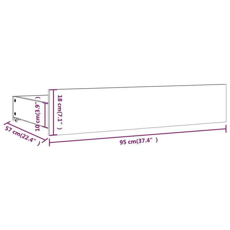 vidaXL Bed Frame without Mattress with Drawers White 183x203 cm King