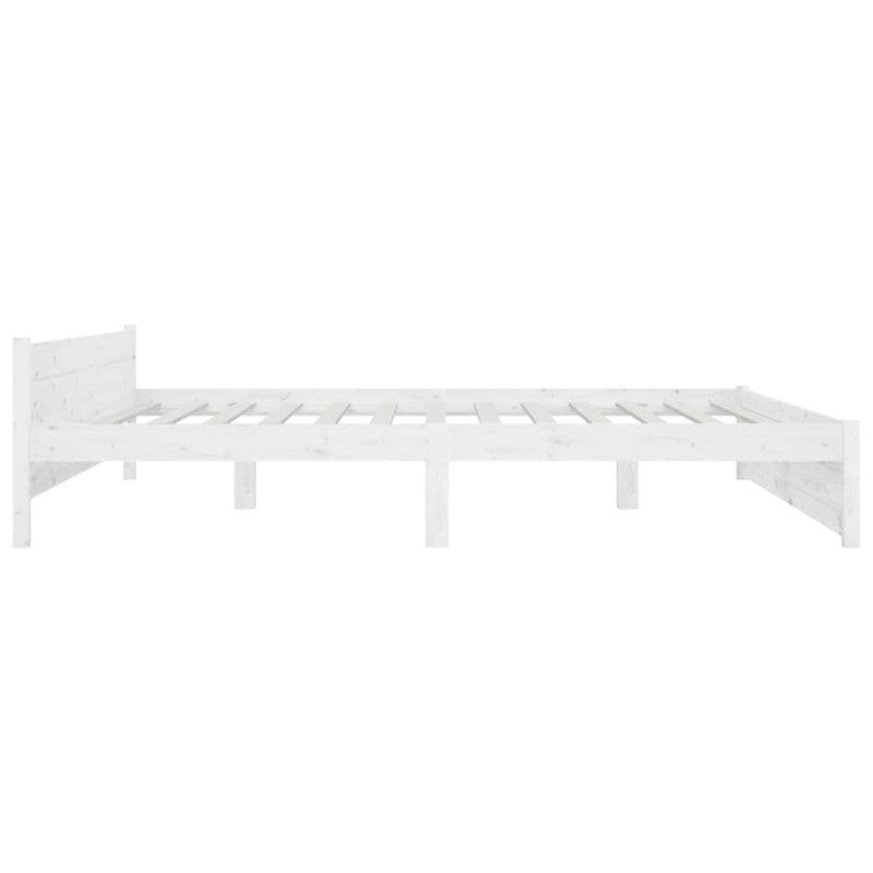 vidaXL Bed Frame without Mattress with Drawers White 183x203 cm King