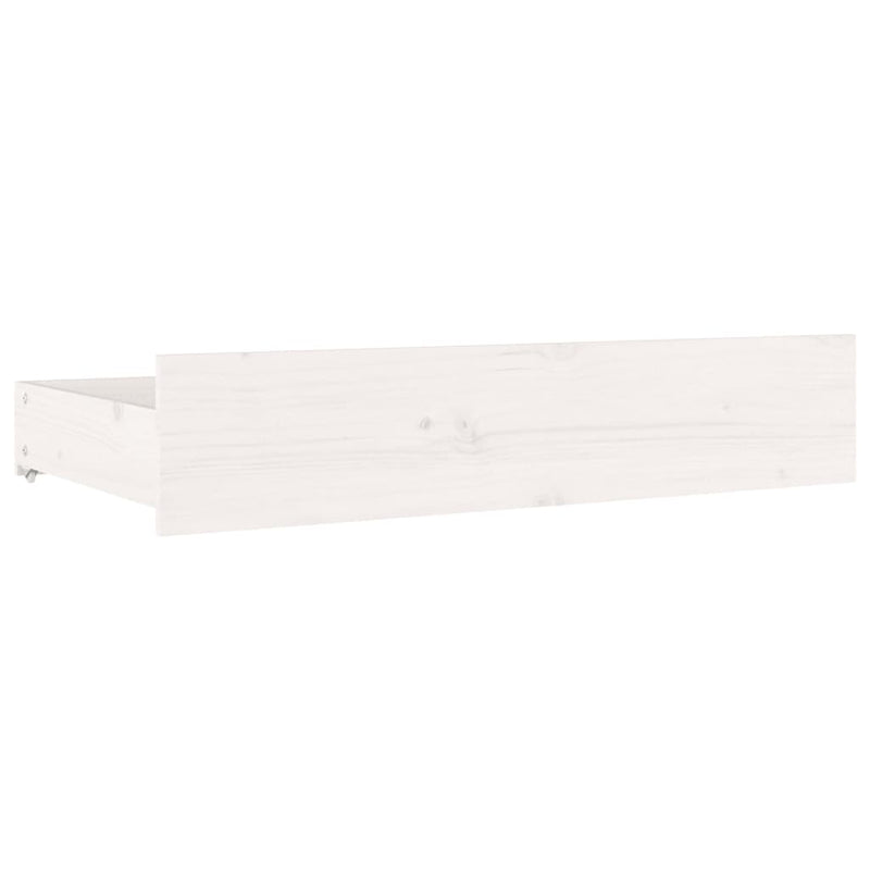 vidaXL Bed Frame without Mattress with Drawers White 183x203 cm King