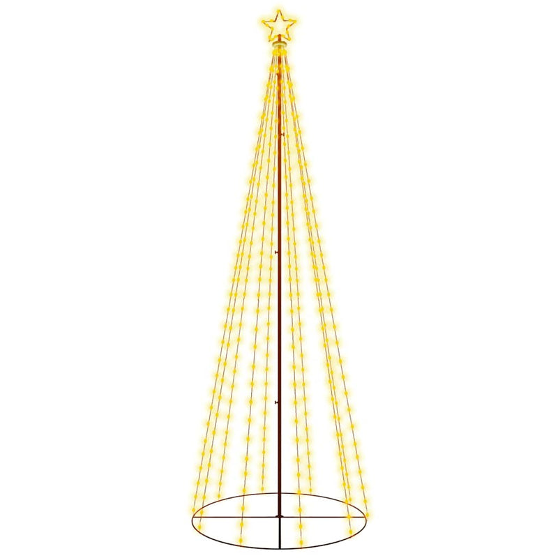 vidaXL Christmas Cone Tree Warm White 310 LEDs 100x300 cm