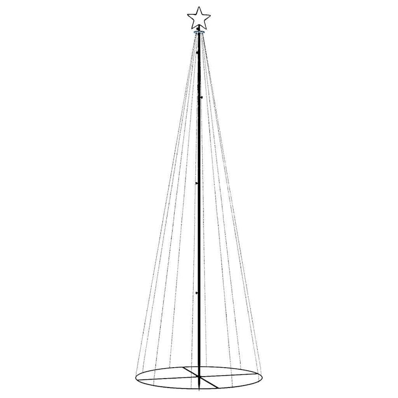 vidaXL Christmas Cone Tree Warm White 310 LEDs 100x300 cm