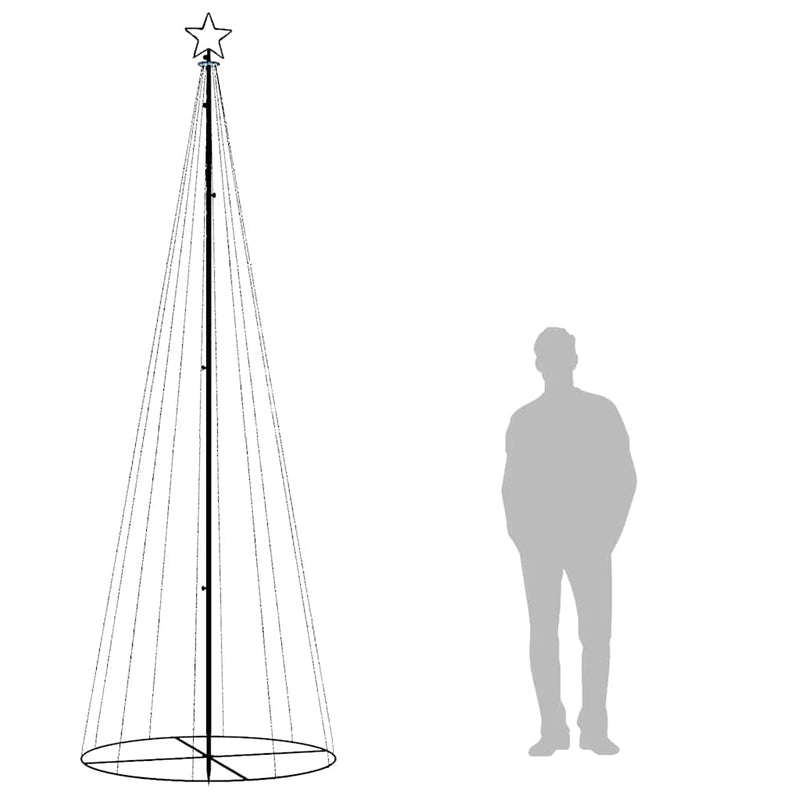 vidaXL Christmas Cone Tree Warm White 310 LEDs 100x300 cm