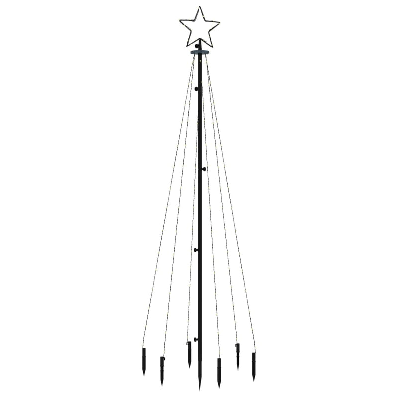 vidaXL Christmas Tree with Spike Warm White 108 LEDs 180 cm