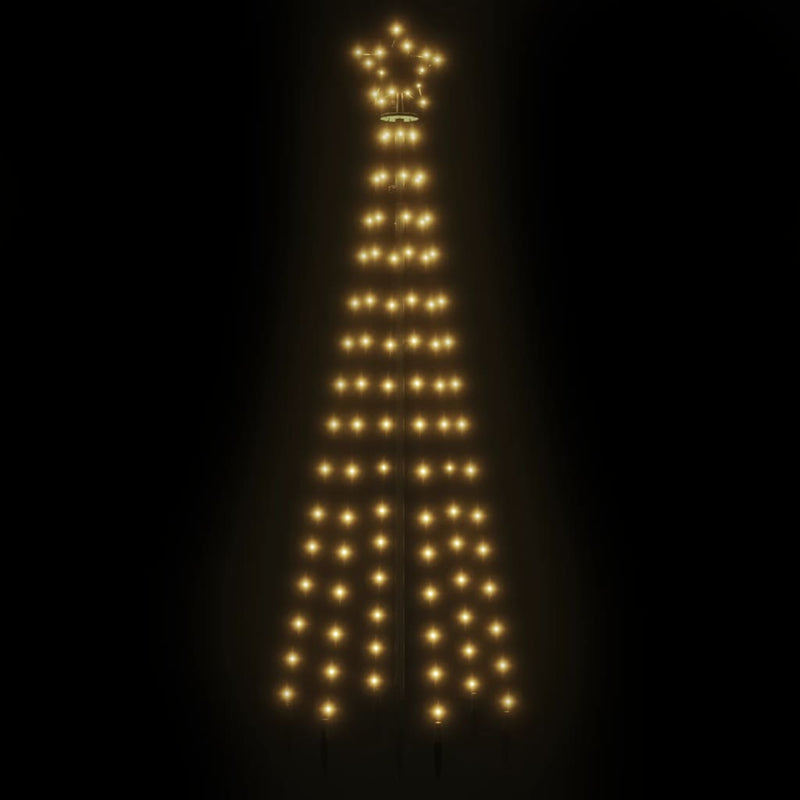 vidaXL Christmas Tree with Spike Warm White 108 LEDs 180 cm