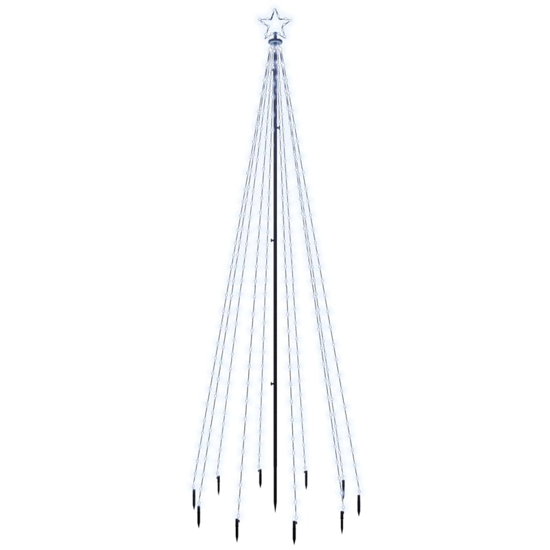 vidaXL Christmas Tree with Spike Cold White 310 LEDs 300 cm