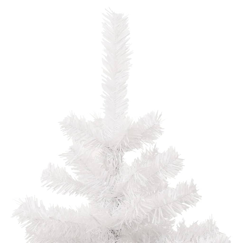 vidaXL Swirl Pre-lit Christmas Tree with Stand White 150 cm PVC