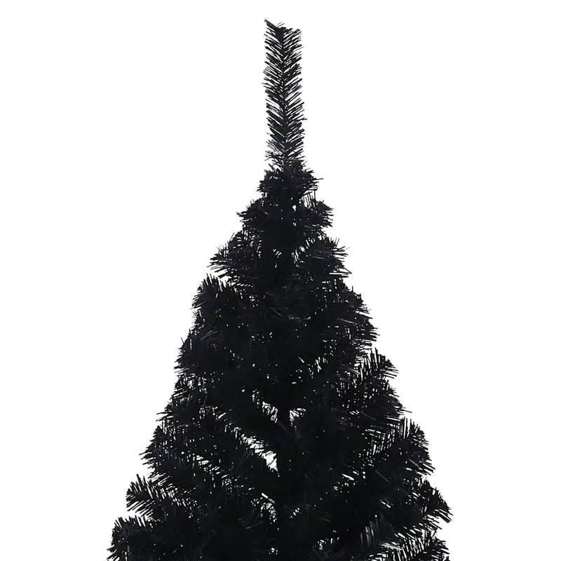 Artificial Half Christmas Tree with Stand Black 180 cm PVC