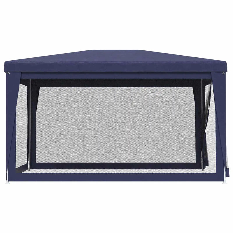Party Tent with 4 Mesh Sidewalls Blue 3x4 m HDPE