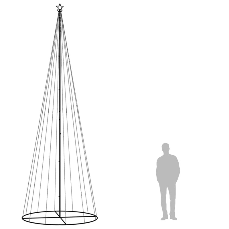 vidaXL Christmas Cone Tree Warm White 732 LEDs 160x500 cm