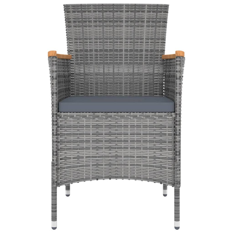 vidaXL 13 Piece Garden Dining Set with Cushions Grey