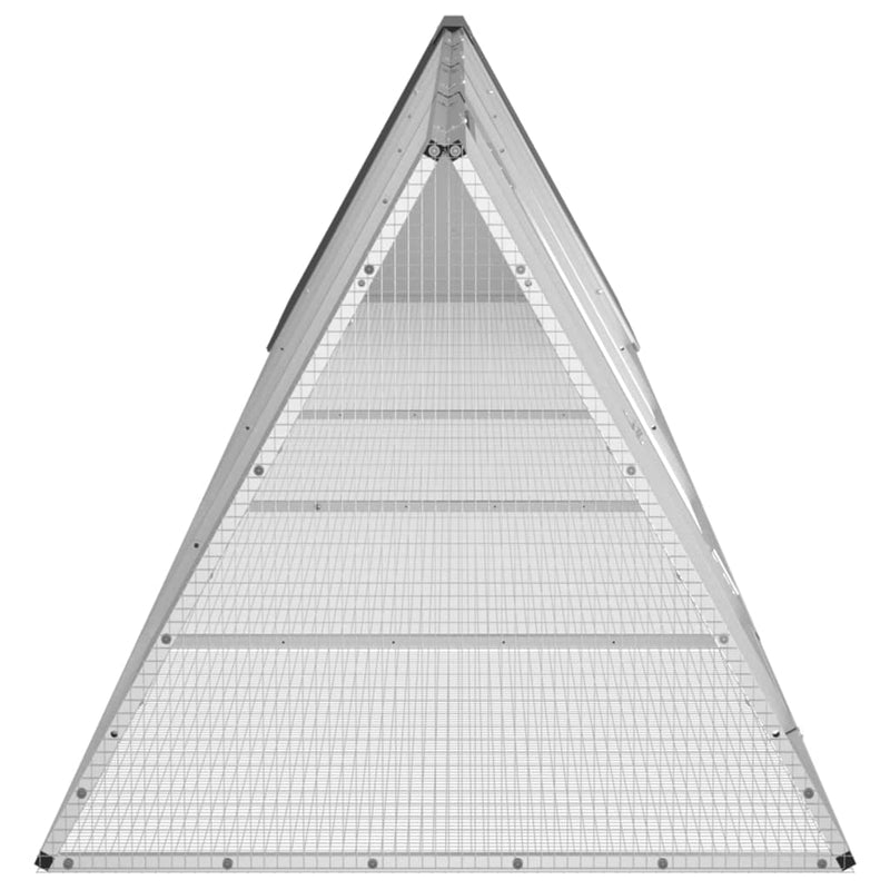 vidaXL Rabbit Cage Anthracite 504.5x80.5x71 cm Galvanised Steel
