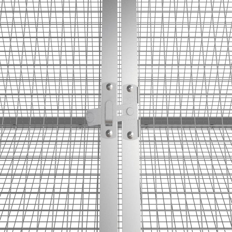 vidaXL Rabbit Cage Grey 302.5x80.5x71 cm Galvanised Steel
