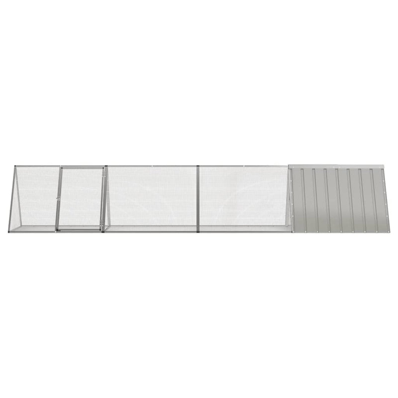 vidaXL Rabbit Cage Grey 403.5x80.5x71 cm Galvanised Steel